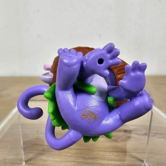 Hasbro Littlest Pet Shop #3-185 Monkey Coconut Hat Grass Skirt Hungry Pets LPS - Picture 7 of 7